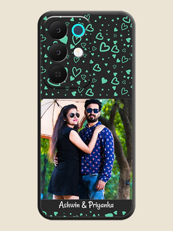Custom Sea Green Indefinite Love Pattern on Photo On Space Black Custom Soft Matte Mobile Back Cover - Realme Narzo 90 5G