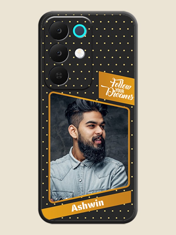 Custom Follow Your Dreams with White Dots On Space Black Custom Soft Matte Mobile Back Cover - Realme Narzo 90 5G
