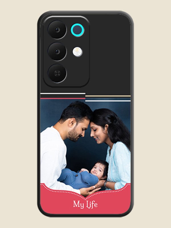 Custom Classic Plain Design with Name On Space Black Custom Soft Matte Mobile Back Cover - Realme Narzo 90 5G