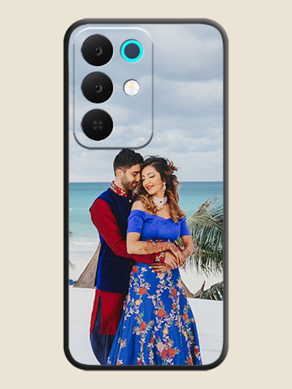 Custom Full Single Pic Upload On Space Black Custom Soft Matte Mobile Back Cover - Realme Narzo 90 5G