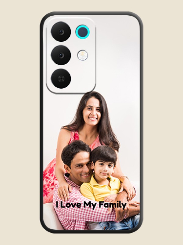 Custom Full Single Pic Upload With Text On Space Black Custom Soft Matte Mobile Back Cover - Realme Narzo 90 5G