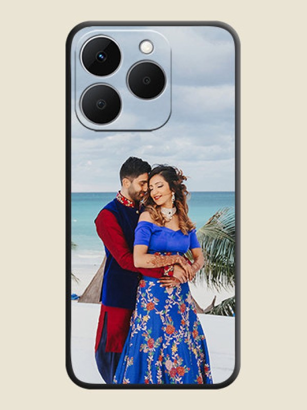 Custom Full Single Pic Upload On Space Black Custom Soft Matte Mobile Back Cover - Realme Narzo 90x 5G