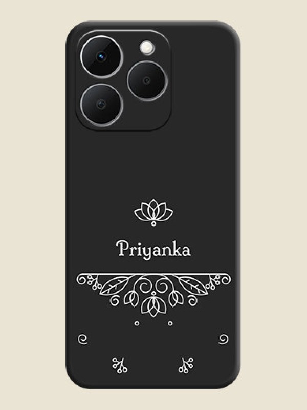 Custom Lotus Garden Custom Text On Space Black Custom Soft Matte Mobile Back Cover - Realme Narzo 90x 5G