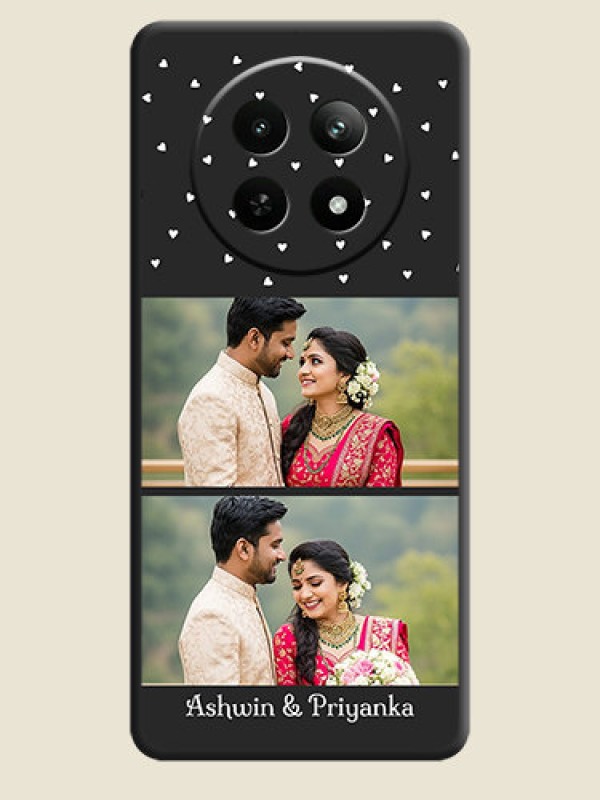 Custom Miniature Love Symbols with Name on Space Black Custom Soft Matte Back Cover - Realme Narzo N65 5G