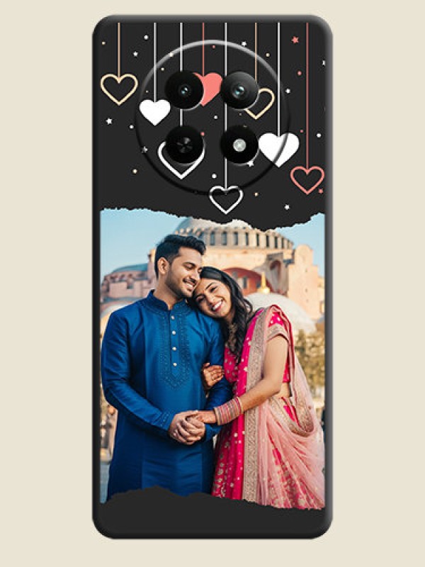 Custom Love Hangings with Splash Wave Picture on Space Black Custom Soft Matte Phone Back Cover - Realme Narzo N65 5G