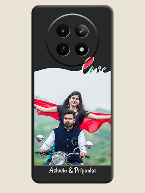 Custom Fall in Love Pattern with Picture - Photo on Space Black Soft Matte Mobile Case - Realme Narzo N65 5G