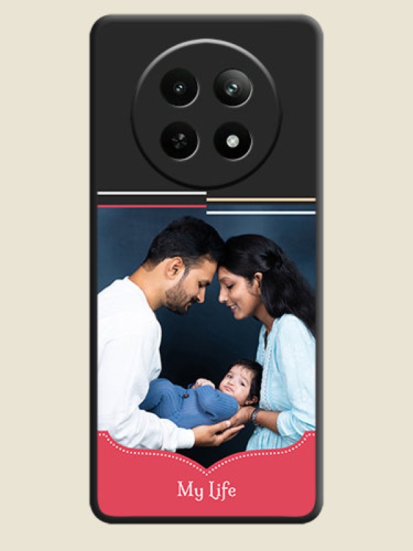 Custom Classic Plain Design with Name - Photo on Space Black Soft Matte Phone Cover - Realme Narzo N65 5G
