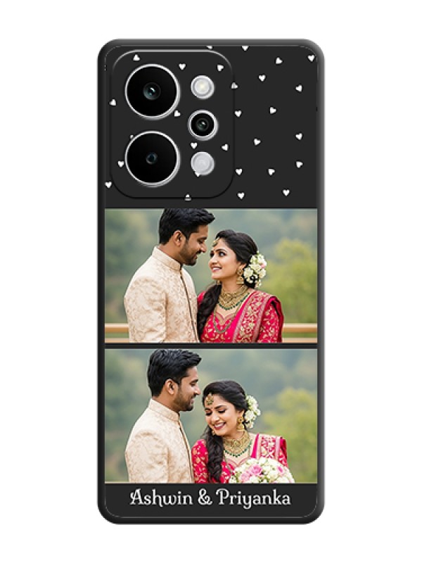 Custom Miniature Love Symbols with Name On Space Black Custom Soft Matte Mobile Back Cover - Realme Narzo Power 5G
