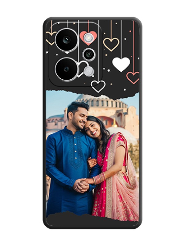 Custom Love Hangings with Splash Wave Picture On Space Black Custom Soft Matte Mobile Back Cover - Realme Narzo Power 5G