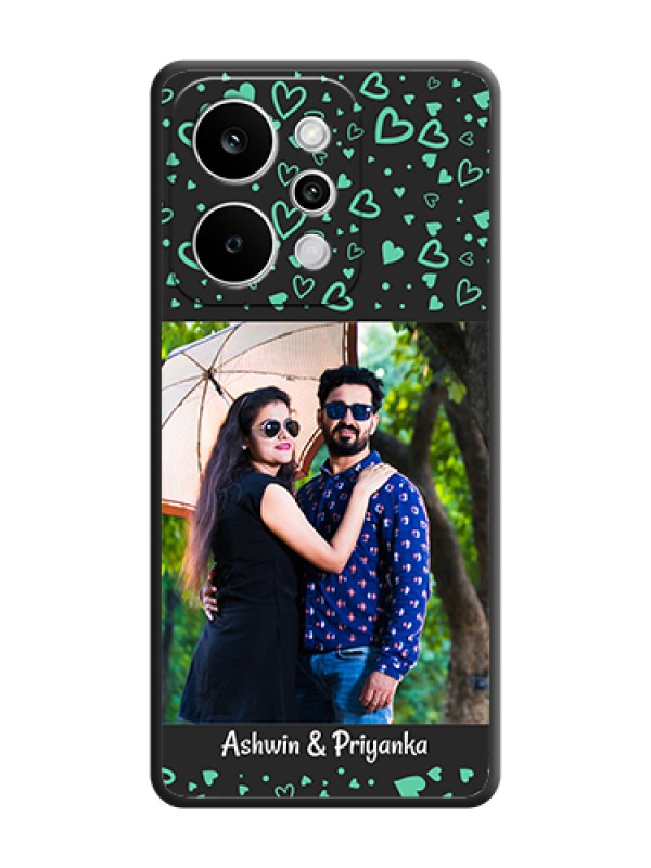 Custom Sea Green Indefinite Love Pattern on Photo On Space Black Custom Soft Matte Mobile Back Cover - Realme Narzo Power 5G