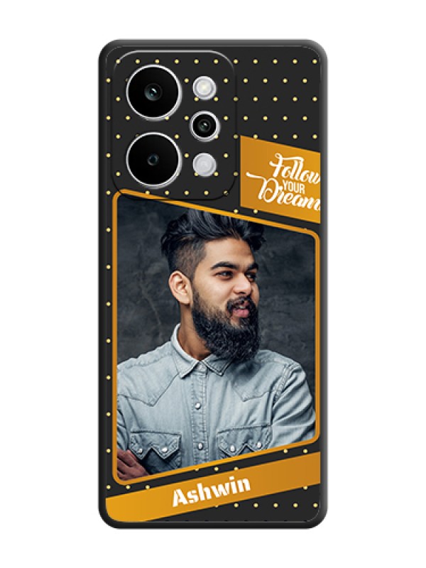 Custom Follow Your Dreams with White Dots On Space Black Custom Soft Matte Mobile Back Cover - Realme Narzo Power 5G