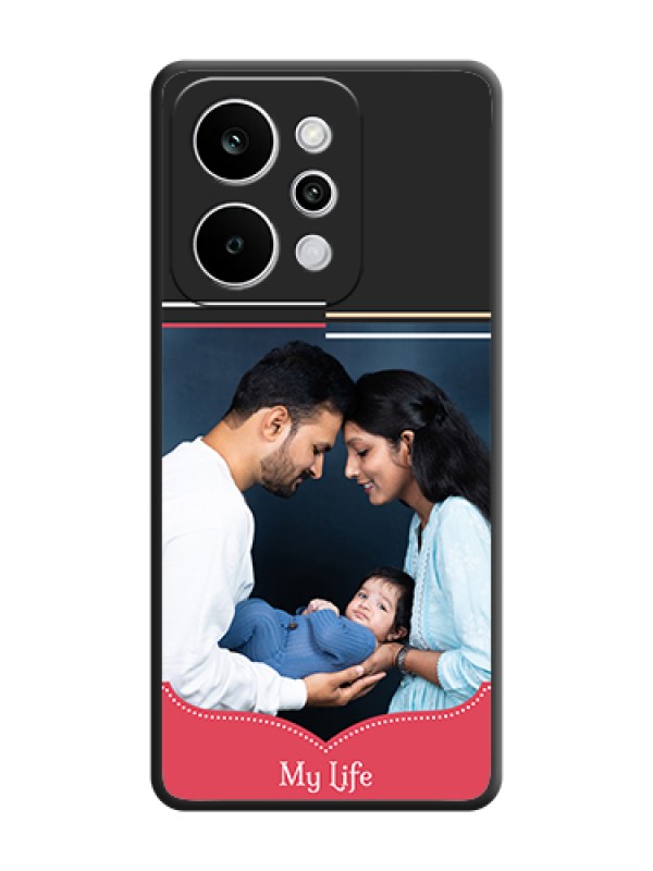 Custom Classic Plain Design with Name On Space Black Custom Soft Matte Mobile Back Cover - Realme Narzo Power 5G