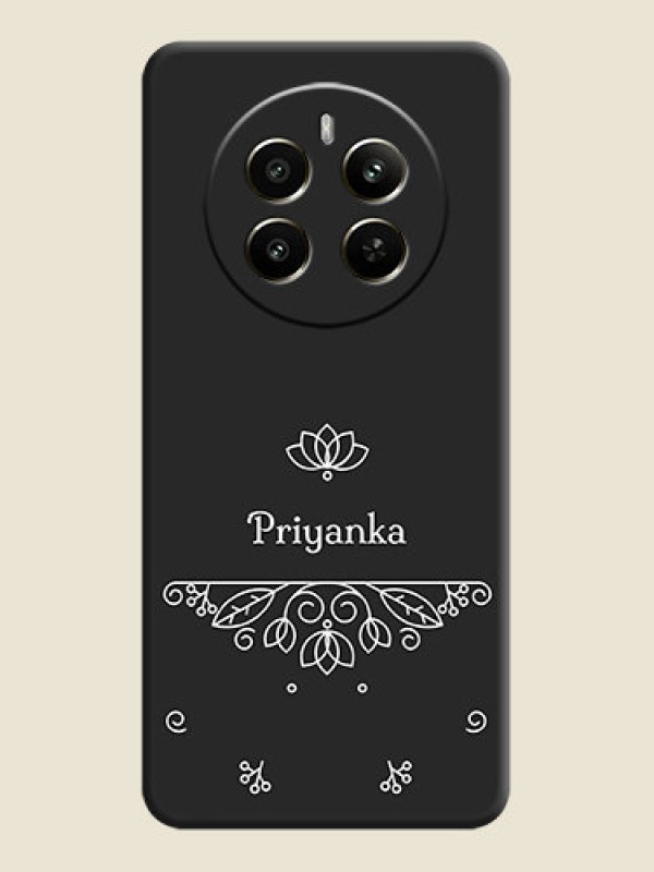 Custom Lotus Garden Custom Text On Space Black Personalized Soft Matte Phone Covers - Realme P1 5G