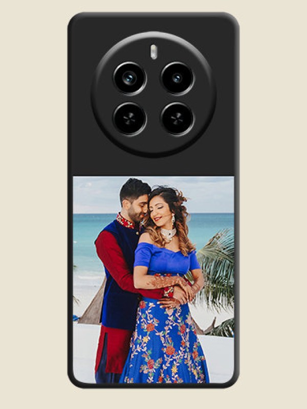 Custom Image Upload With Space Black Color On Custom Soft Matte Mobile Back Cover - Realme P1 Pro 5G