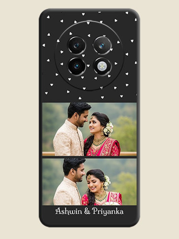 Custom Miniature Love Symbols with Name On Space Black Custom Soft Matte Mobile Back Cover - Realme P1 Speed 5G