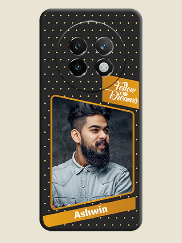 Custom Follow Your Dreams with White Dots On Space Black Custom Soft Matte Mobile Back Cover - Realme P1 Speed 5G
