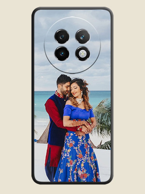 Custom Full Single Pic Upload On Space Black Custom Soft Matte Mobile Back Cover - Realme P1 Speed 5G