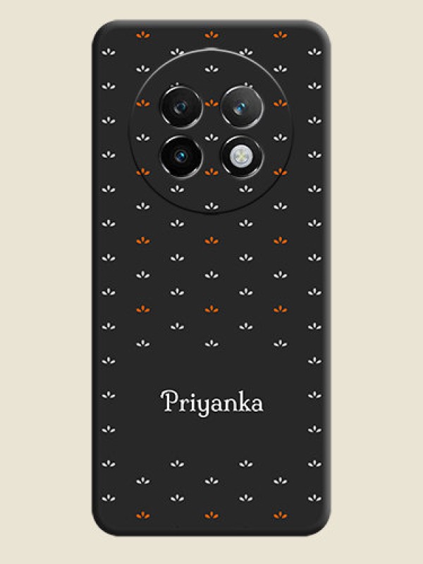 Custom Simple Pattern With Custom Text On Space Black Custom Soft Matte Mobile Back Cover - Realme P1 Speed 5G