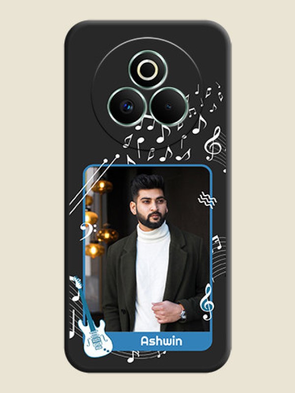 Custom Musical Theme Design with Text on Photo On Space Black Custom Soft Matte Mobile Back Cover - Realme P3 Pro 5G