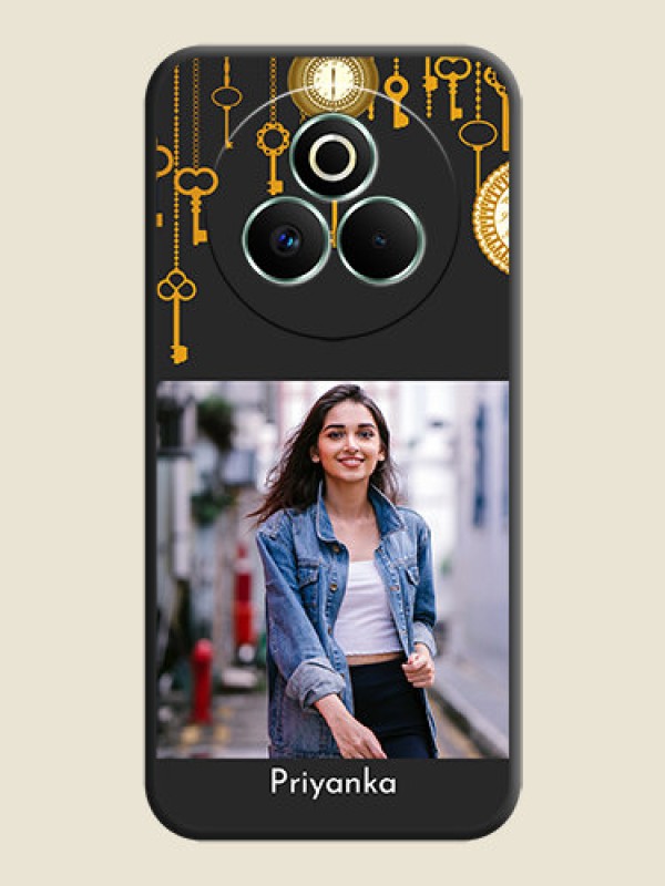 Custom Decorative Design with Text On Space Black Custom Soft Matte Mobile Back Cover - Realme P3 Pro 5G