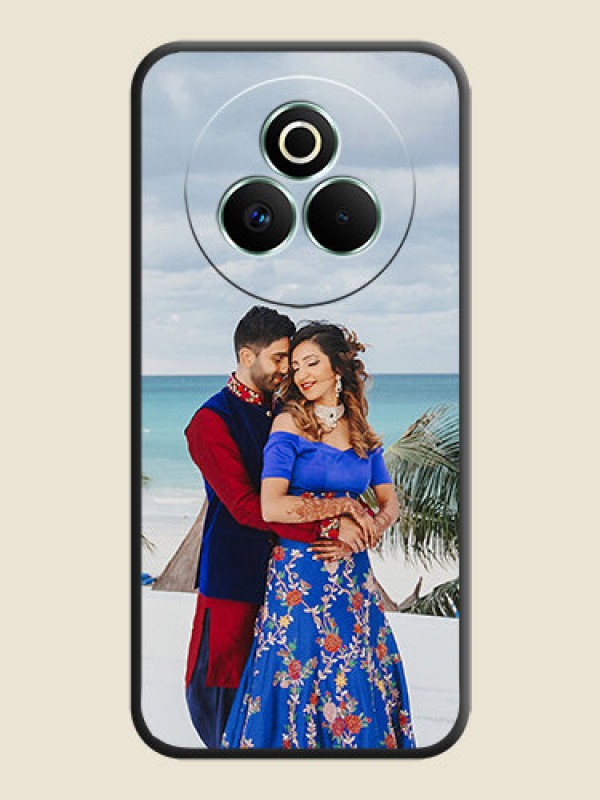 Custom Full Single Pic Upload On Space Black Custom Soft Matte Mobile Back Cover - Realme P3 Pro 5G