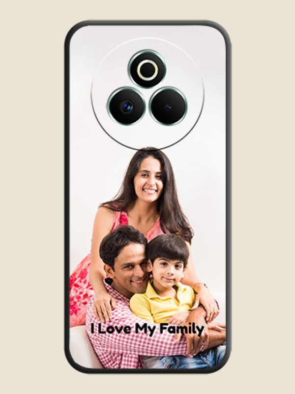 Custom Full Single Pic Upload With Text On Space Black Custom Soft Matte Mobile Back Cover - Realme P3 Pro 5G