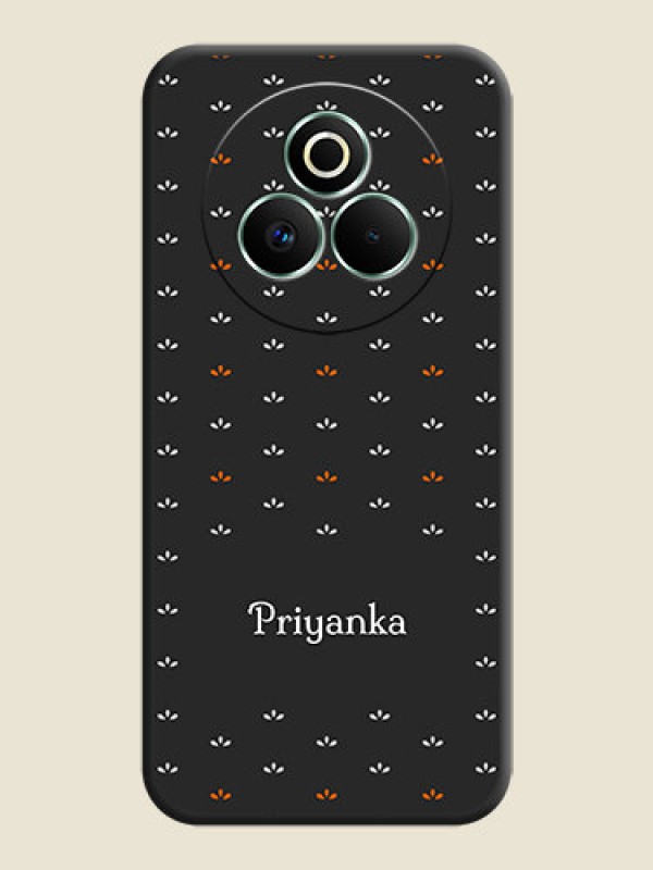 Custom Simple Pattern With Custom Text On Space Black Custom Soft Matte Mobile Back Cover - Realme P3 Pro 5G