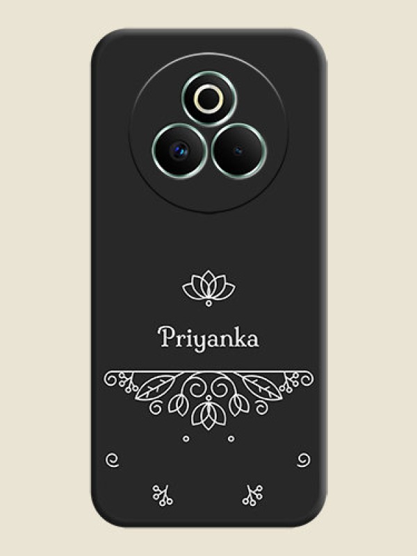 Custom Lotus Garden Custom Text On Space Black Custom Soft Matte Mobile Back Cover - Realme P3 Pro 5G