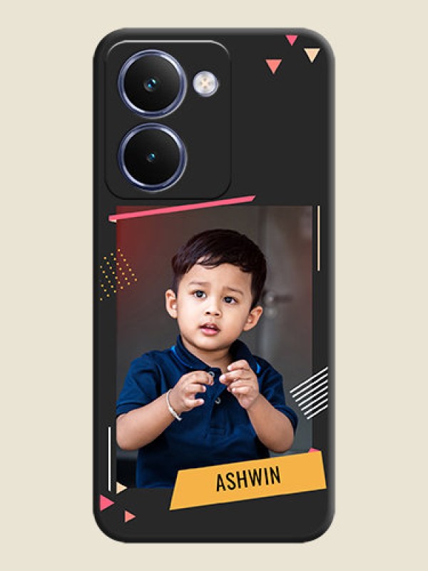 Custom Photo Frame with Triangle Small Dots on Photo On Space Black Custom Soft Matte Mobile Back Cover - Realme P3 Ultra 5G