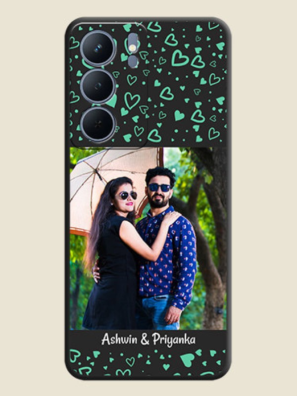 Custom Sea Green Indefinite Love Pattern on Photo On Space Black Custom Soft Matte Mobile Back Cover - Realme P3x 5G