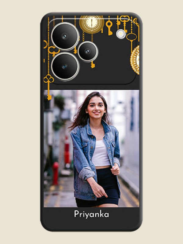 Custom Decorative Design with Text On Space Black Custom Soft Matte Mobile Back Cover - Realme P4 5G