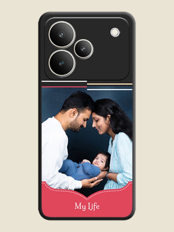 Custom Classic Plain Design with Name On Space Black Custom Soft Matte Mobile Back Cover - Realme P4 5G