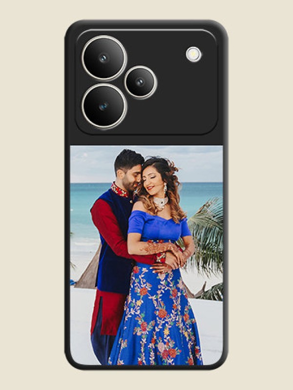 Custom Image Upload With Space Black Color On Custom Soft Matte Mobile Back Cover - Realme P4 5G