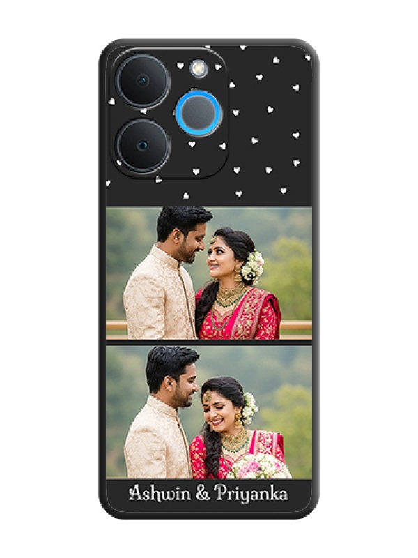 Custom Miniature Love Symbols with Name On Space Black Custom Soft Matte Mobile Back Cover - Realme P4 Lite 4G
