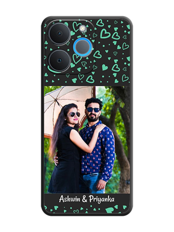 Custom Sea Green Indefinite Love Pattern on Photo On Space Black Custom Soft Matte Mobile Back Cover - Realme P4 Lite 4G