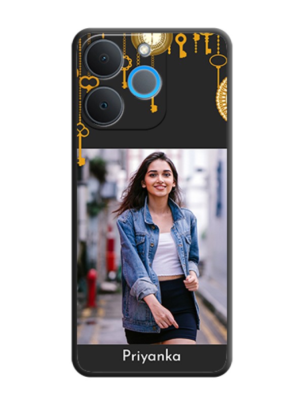 Custom Decorative Design with Text On Space Black Custom Soft Matte Mobile Back Cover - Realme P4 Lite 4G