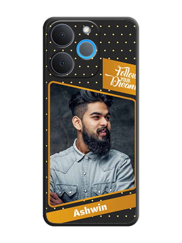 Custom Follow Your Dreams with White Dots On Space Black Custom Soft Matte Mobile Back Cover - Realme P4 Lite 4G