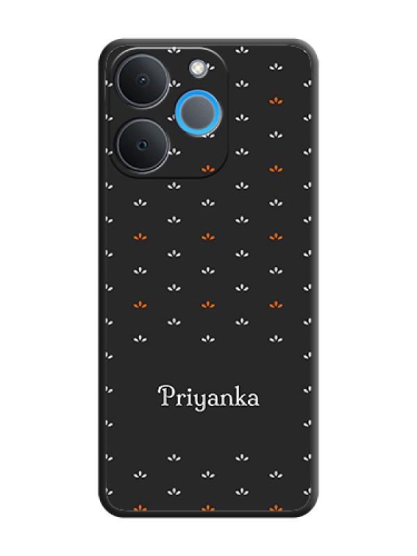 Custom Simple Pattern With Custom Text On Space Black Custom Soft Matte Mobile Back Cover - Realme P4 Lite 4G