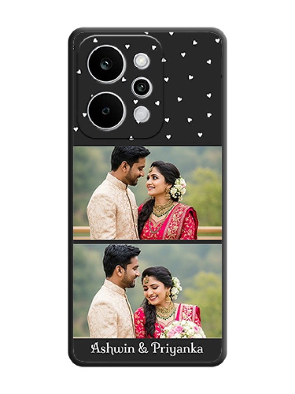 Custom Miniature Love Symbols with Name On Space Black Custom Soft Matte Mobile Back Cover - Realme P4 Power 5G