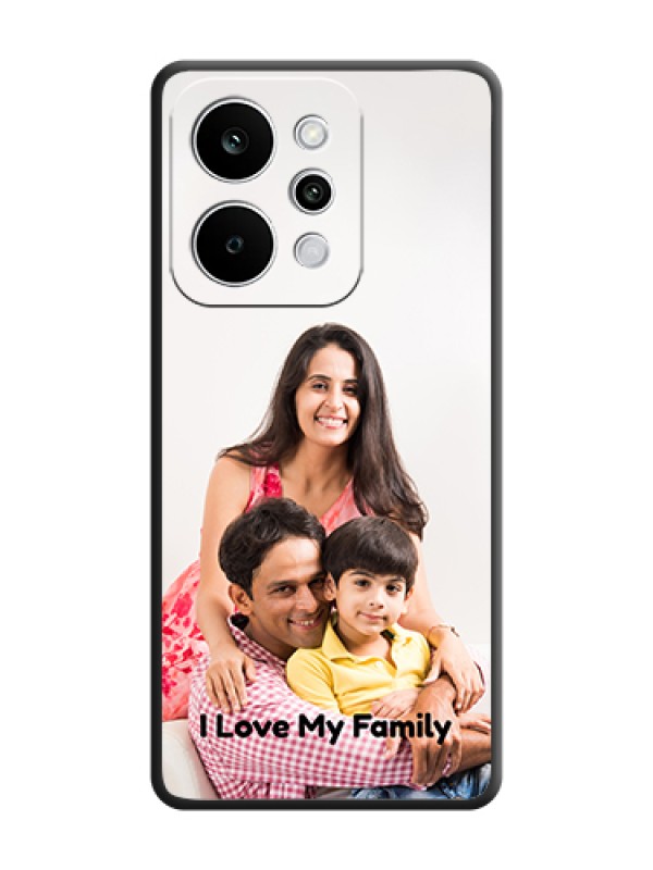 Custom Full Single Pic Upload With Text On Space Black Custom Soft Matte Mobile Back Cover - Realme P4 Power 5G