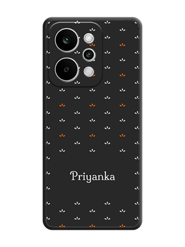 Custom Simple Pattern With Custom Text On Space Black Custom Soft Matte Mobile Back Cover - Realme P4 Power 5G