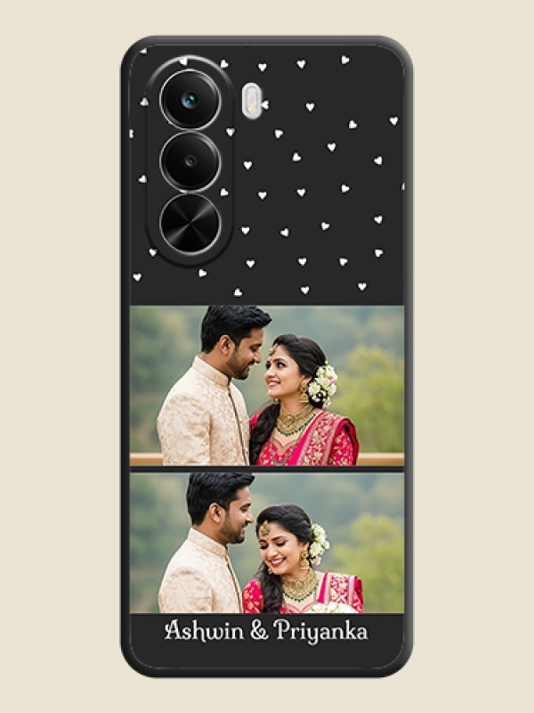 Custom Miniature Love Symbols with Name On Space Black Custom Soft Matte Mobile Back Cover - Realme P4X 5G