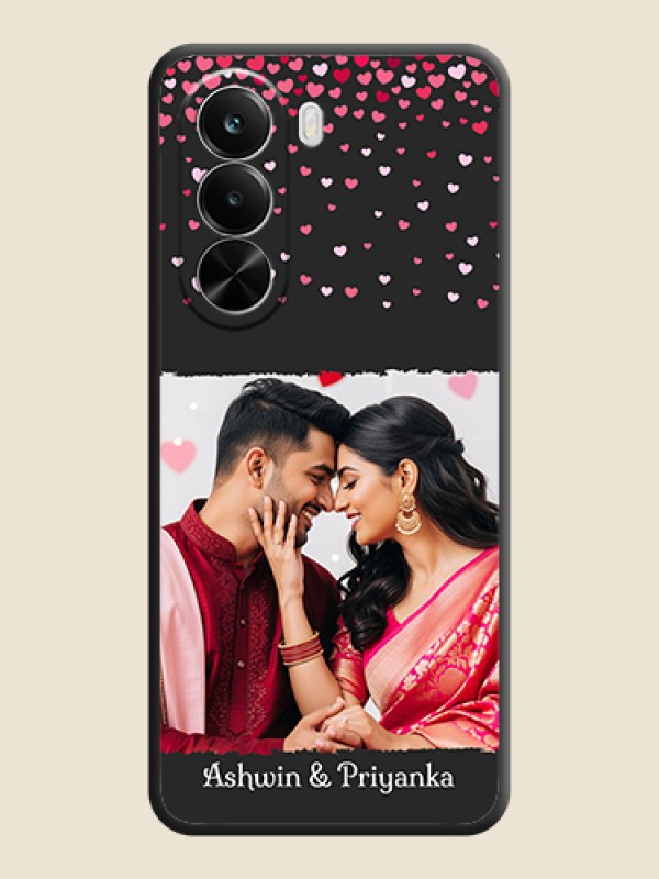 Custom Fall in Love with Your Partner on Photo On Space Black Custom Soft Matte Mobile Back Cover - Realme P4X 5G