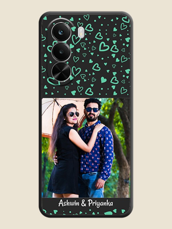Custom Sea Green Indefinite Love Pattern on Photo On Space Black Custom Soft Matte Mobile Back Cover - Realme P4X 5G