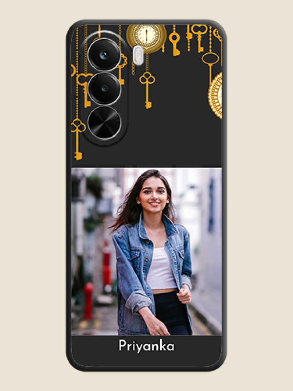 Custom Decorative Design with Text On Space Black Custom Soft Matte Mobile Back Cover - Realme P4X 5G