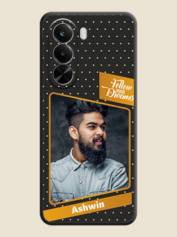 Custom Follow Your Dreams with White Dots On Space Black Custom Soft Matte Mobile Back Cover - Realme P4X 5G