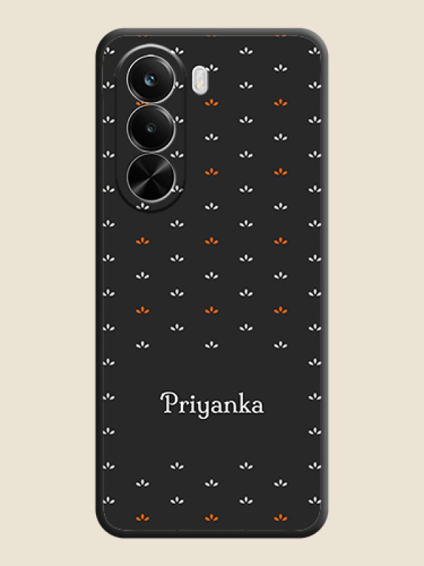 Custom Simple Pattern With Custom Text On Space Black Custom Soft Matte Mobile Back Cover - Realme P4X 5G