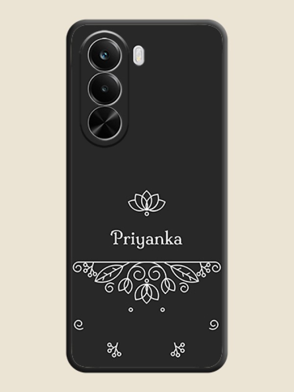 Custom Lotus Garden Custom Text On Space Black Custom Soft Matte Mobile Back Cover - Realme P4X 5G
