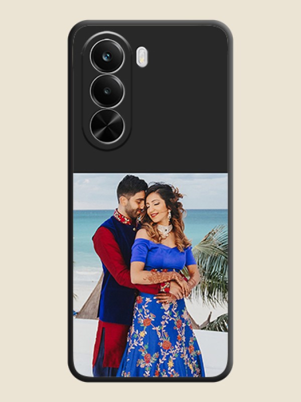 Custom Image Upload With Space Black Color On Custom Soft Matte Mobile Back Cover - Realme P4X 5G