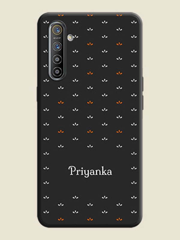 Custom Simple Pattern With Custom Text On Space Black Personalized Soft Matte Phone Covers -Realme X2